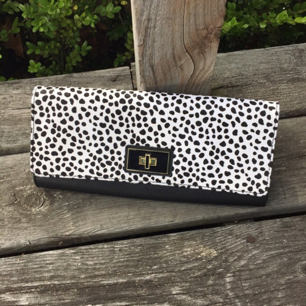 Banana republic calf hair clutch
